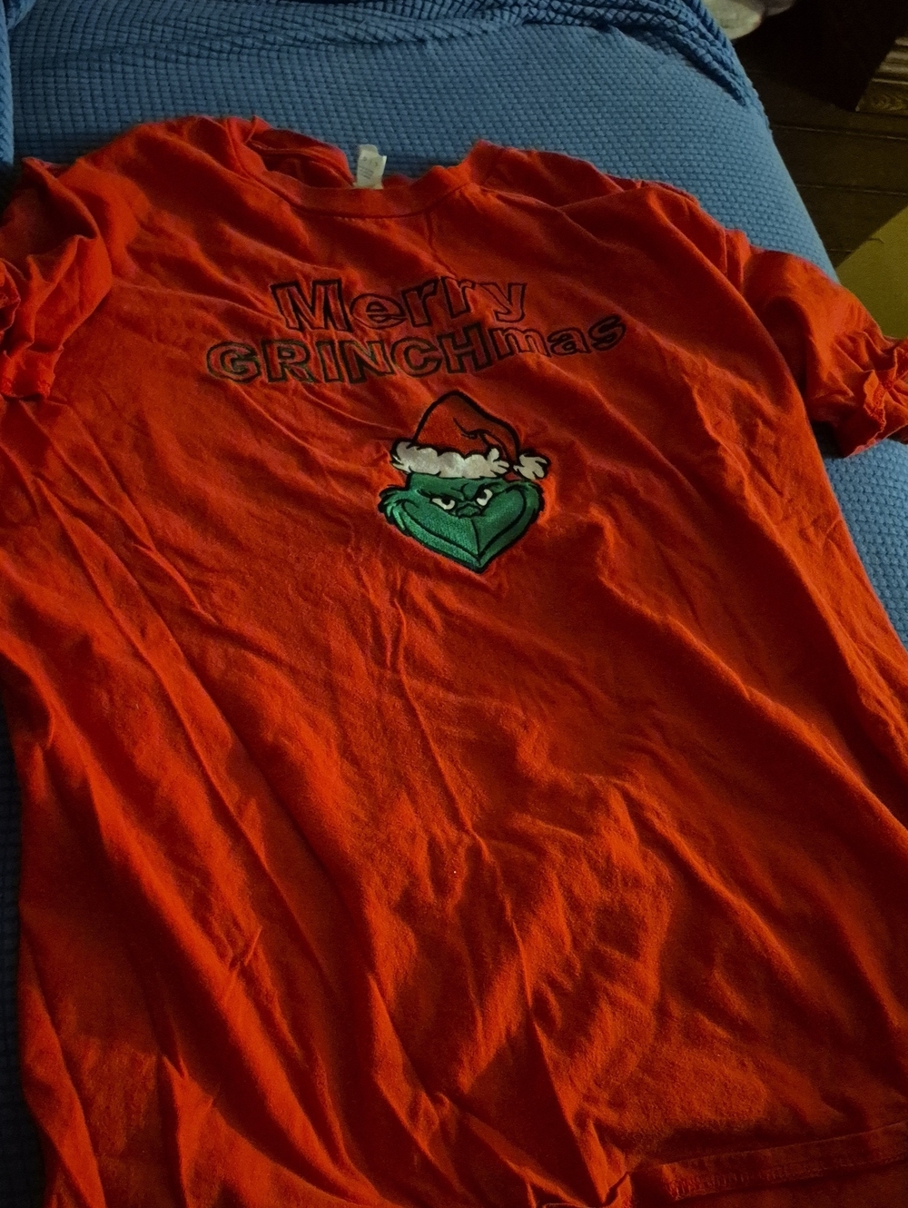 Red "Merry GRINCHmas" Short Sleeve Graphic Tee